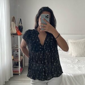 Vince Black and White see-through Women's Blouse